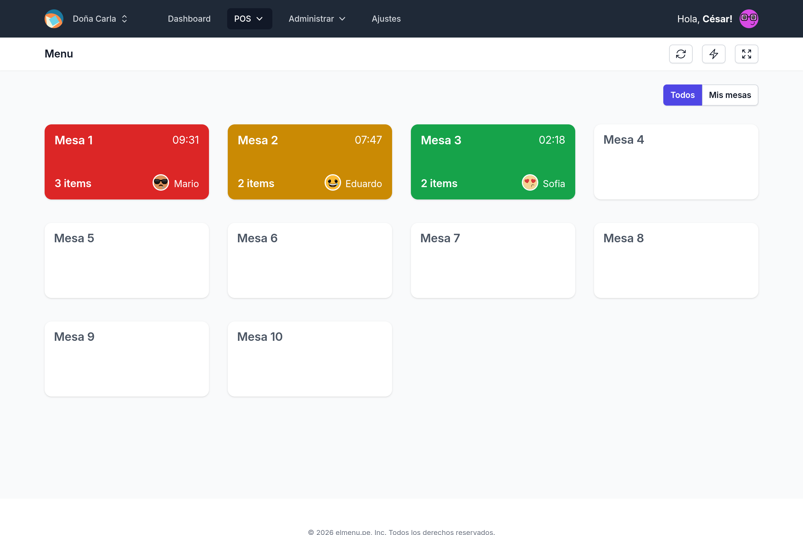 El Menú — Mozo digital: toma pedidos desde la mesa